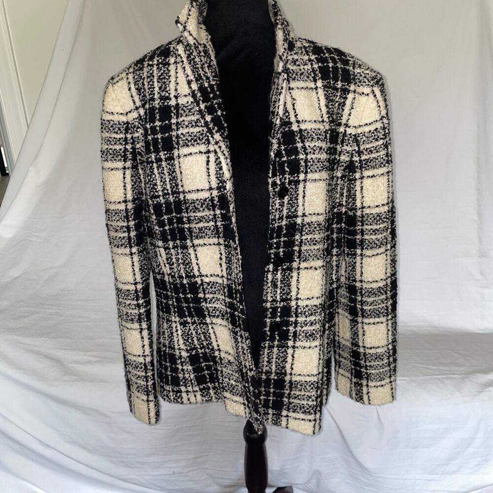 Liz Claiborne Collection Women's Blazer Tweed Size 16 Cropped Knit Lined